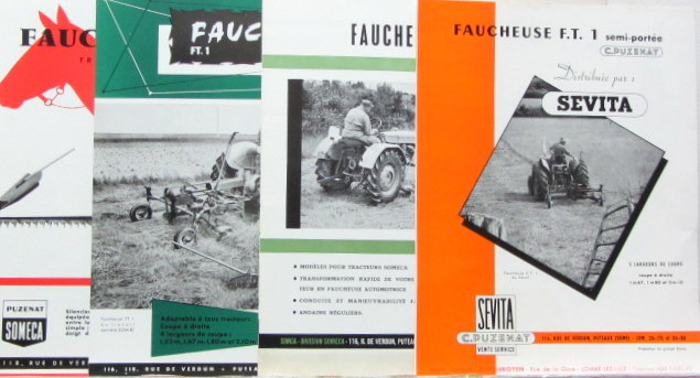 Couverture de 1959 SOMECA FAUCHEUSE SEMI PORTEE FT 1 CATALOGUE
