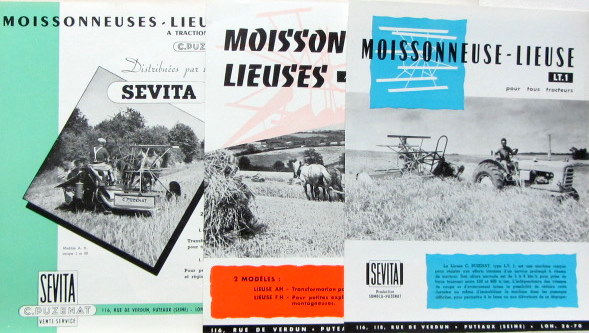 Couverture de SOMECA MOISSONNEUSE LIEUSE TRACTION ANIMALE ET TRACTEUR AU CHOIX