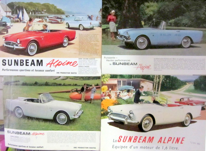Couverture de SUMBEAM ALPINE CATALOGUE EN FRANCAIS