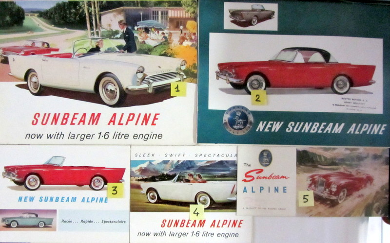 Couverture de SUMBEAM ALPINE CATALOGUE