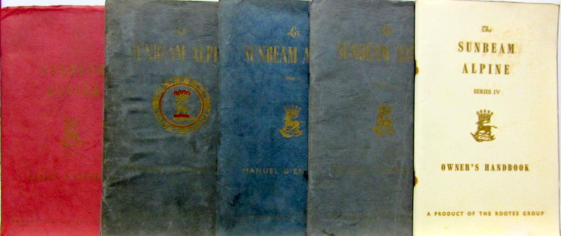 Couverture de SUMBEAM ALPINE ET RAPIER LIVRET D'ENTRETIEN