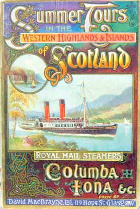 Couverture de WESTERN HIGHLANDS ISLANDS OF SCOTLAND
ROYAL MAIL STEAMERS COLOMBA IONA 1908