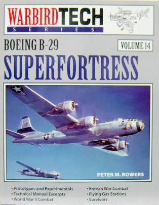 Couverture de BOEING B 29 SUPERFORTRESS DE P.M.BOWERS EN ANGLAIS