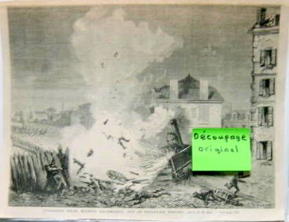 Couverture de EXPLOSION D'UNE MACHINE BOULEVARD PEREIRE GRAVURE ET ARTICLE