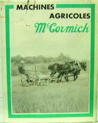 Couverture de 1931 Mc CORMICK MACHINES AGRICOLES DEPLIANT