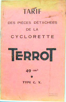 Couverture de 1953 TERROT CYCLORETTE 49 CM3 CY