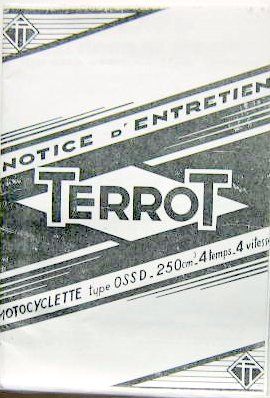 Couverture de 1954 TERROT OSSD 250 CM3 4 TEMPS 4 VITESSES