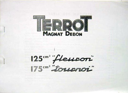 Couverture de TERROT 125 FLEURON 175 TENACE