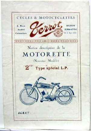 Couverture de TERROT MOTORETTE 175 CC 2 CV SPECIAL LP