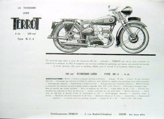 Couverture de TERROT 350 CM3 4 CH TYPE HC4