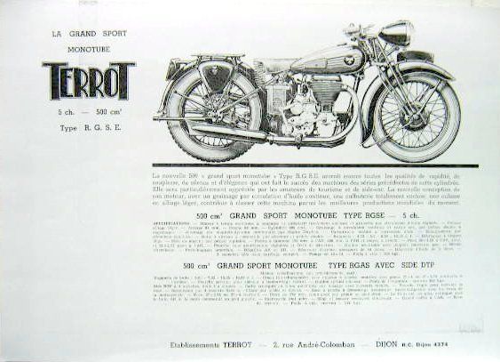 Couverture de TERROT 500 RGSE 5CH
