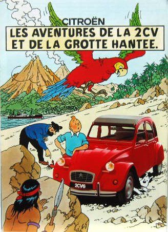 Couverture de 1987 CITROEN LES AVENTURES DE LA 2CV ET DE LA GROTTE HANTEE