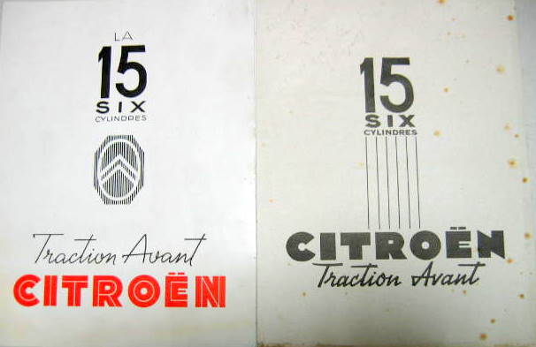 Couverture de 1950-52 CITROEN TRACTION 15 SIX CATALOGUE AU CHOIX