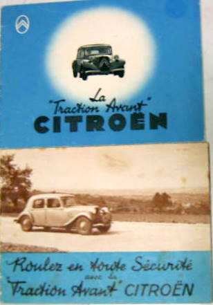 Couverture de 1936-38 CITROEN TRACTION  CATALOGUE