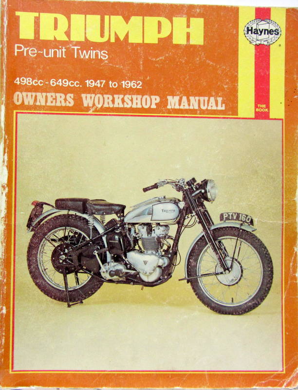Couverture de TRIUMPH PRE-UNIT TWINS 1947 TO 1962 498 -649 CC OWNERS WORKSHOP MANUAL