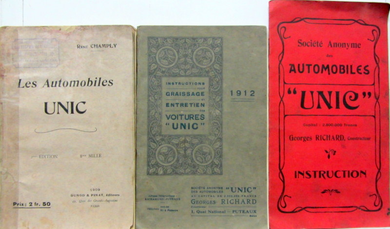 Couverture de UNIC DESCRIPTION ET LIVRET D'ENTRETIEN