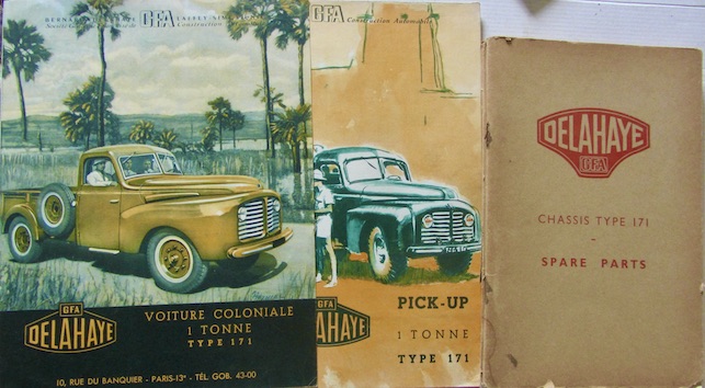 Couverture de DELAHAYE PICK UP 171 CATALOGUE REVUE TECHNIQUE - CATALOGUE DE PIECES DE RECHANGE