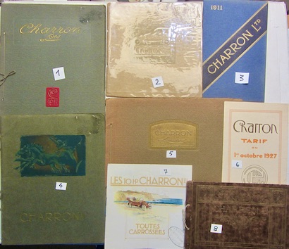 Couverture de CHARRON CATALOGUE 1910 A 1927