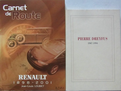 Couverture de PIERRE DREYFUS 1907 1994 _ 1898-2001 RENAULT CARNET DE ROUTE DE J.L.LOUBET