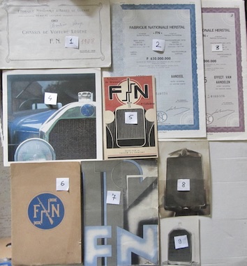 Couverture de AUTOMOBILES FN CATALOGUE DOCUMENTS
