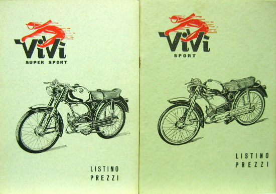 Couverture de VIVI SPORT ET SUPER SPORT LISTE DES PIECES DETACHEES AVEC TARIF EN ITALIEN