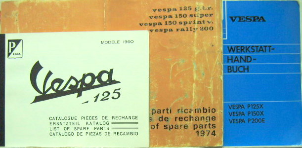 Couverture de VESPA SCOOTER CATALOGUE DE PIECES DETACHEES AU CHOIX