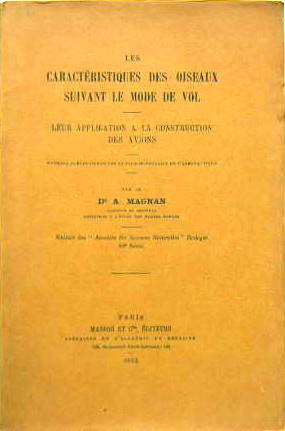 Couverture de 1922 LES CARACTERISTIQUES DES OISEAUX SUIVANT LE MODE DE VOL LEUR APPLICATION A LA CONSTRUCTION DES AVIONS DE A.MANGNAN