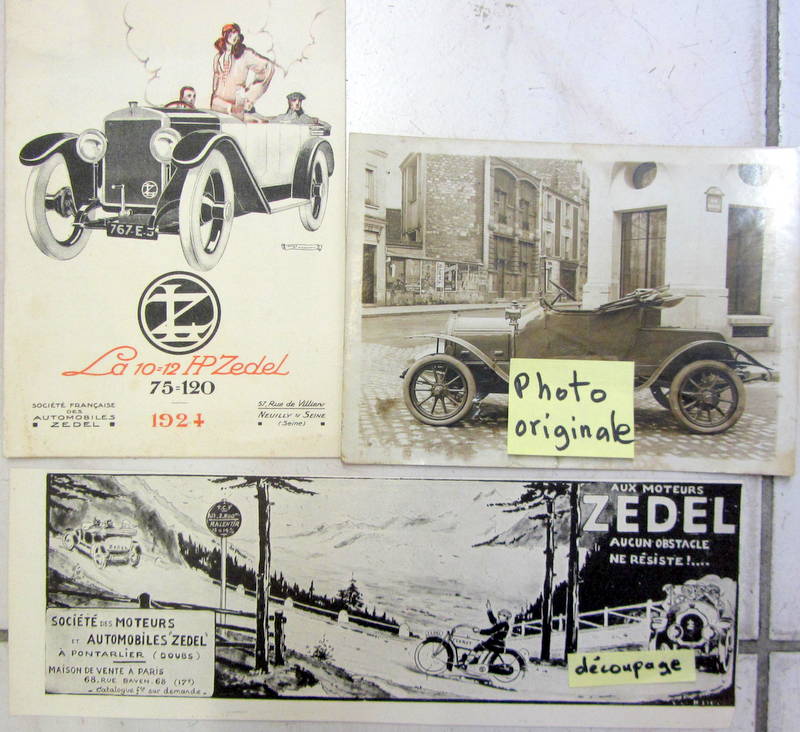 Couverture de ZEDEL 1924 NEUILLY SUR SEINE -PHOTO ORIGINALE COUPURE DE REVUE  A PONTARLIER DOUBS